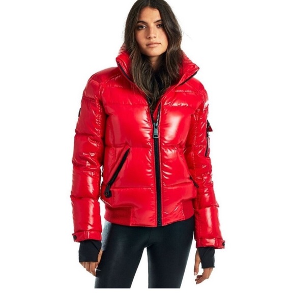 SAM. Jackets & Blazers - SAM. Women's Glossy Red Puffer Jacket